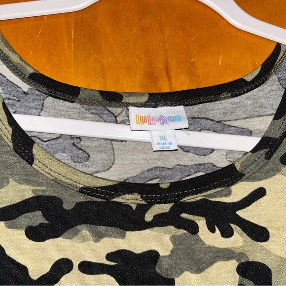 NWOT LuLaRoe Carly High-Low Dress Green camo size XL - Picture 5 of 5